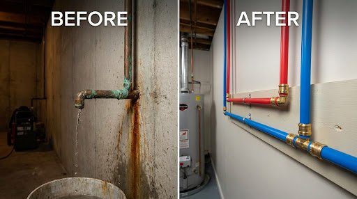 Main Line Restoration Before and After